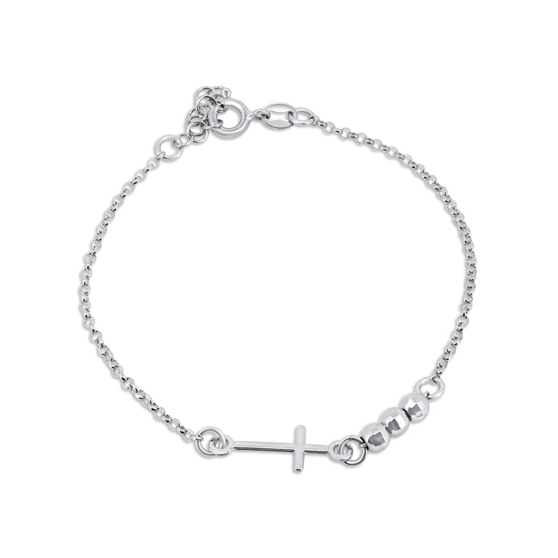 Lhb000039 Sterling Silver Cross Bracelet