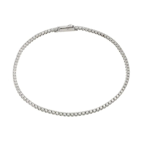 Lhb000099 Sterling Silver Tennis Bracelet Cz Stones