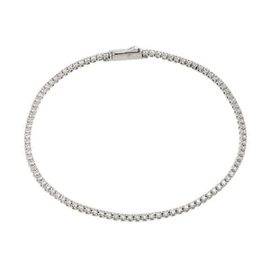 Lhb000099 Sterling Silver Tennis Bracelet Cz Stones