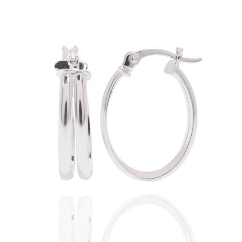 Lhe0014S  Sterling Silver Hoop Earring