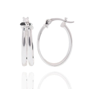 Lhe0014S  Sterling Silver Hoop Earring
