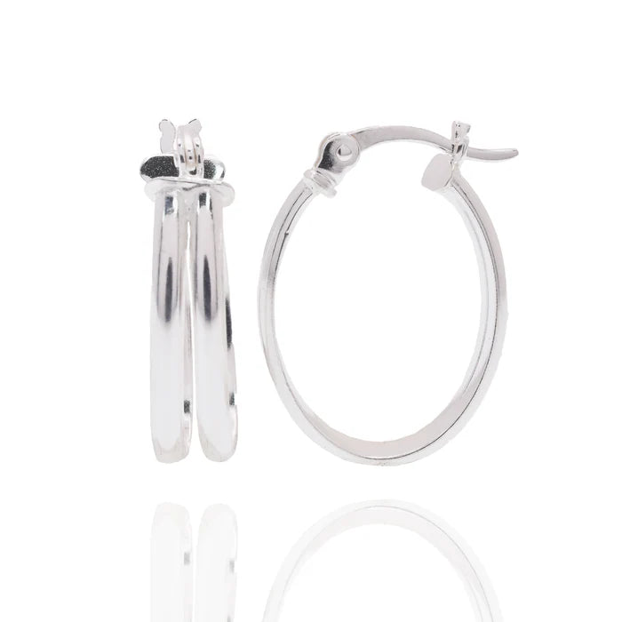Lhe0014S  Sterling Silver Hoop Earring
