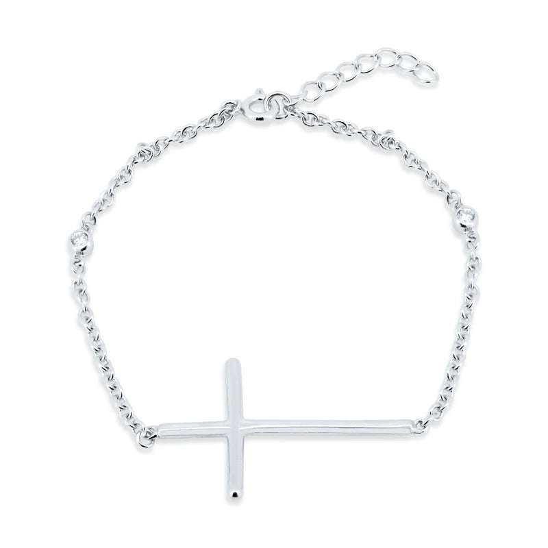 Lhb001159 Sterling Silver Cross Bracelet