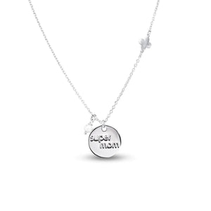 Lhp00179 Sterling Silver Necklace Super Mom