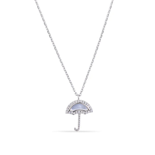 Lhe02259 Sterling Silver Necklace Umbrella Design