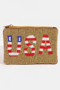 Lhpurse005889 Fashion Purse Seeded Beads 4th of July
