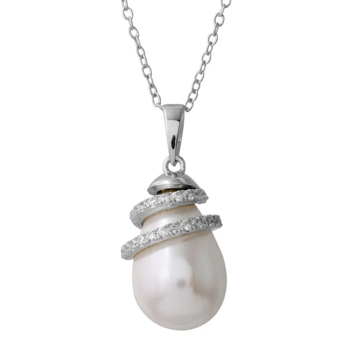Lhp01221 Sterling Silver Pendant Wrap Pearl