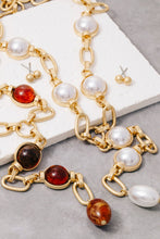 Load image into Gallery viewer, Lhn101079 Fashion Necklace Y Drop Tortoise/white