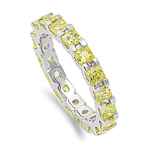 Lhr1045399 Sterling Silver Ring Citrine Cz