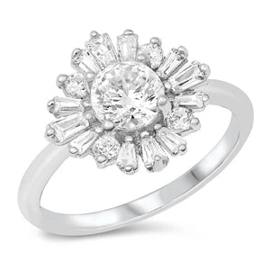 Lhr1069609 Sterling Silver Ring Vintage Cz Style