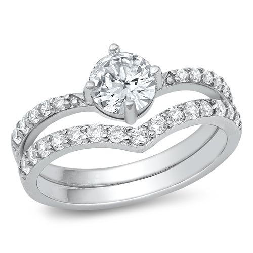 Lhr9107146 Sterling Silver Rings Engagement Wedding Bands