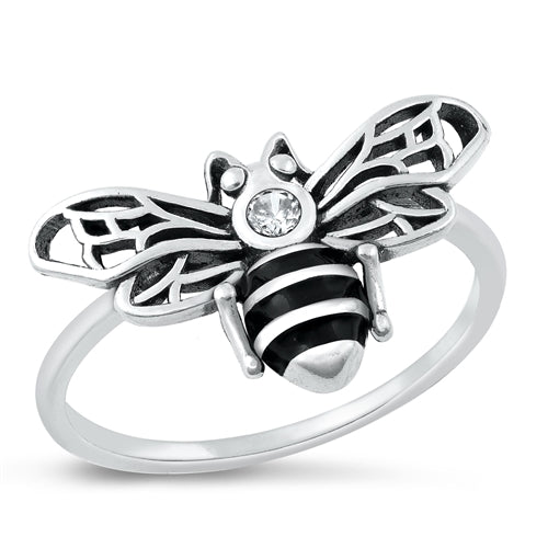 Lhr1073369 Sterling Silver Bumble Bee Ring