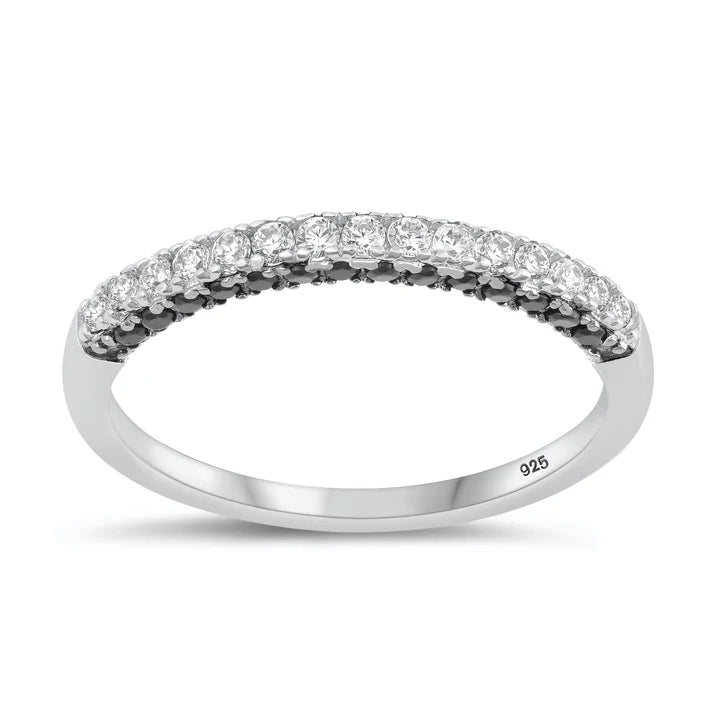 Lhr1074659 Sterling Silver Cz Band Ring