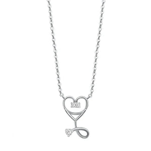 Lhn109939 Sterling Silver Heart Stethoscope
