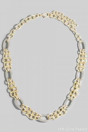 Lhn11509 Fashion Necklace Link 2 Tone