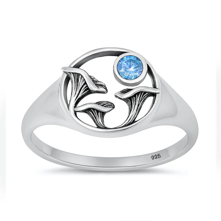 Lhr1318199 Sterling Silver Ring Mushroom Flowers Lab Opal Stone