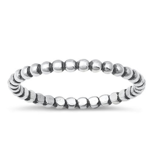 Lhr1419029 Sterling Silver Ring Bali Little Nuggets