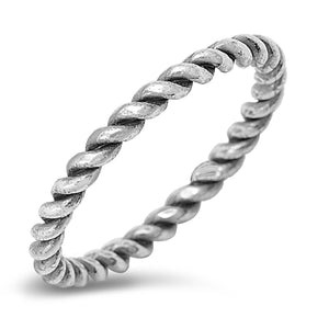 Lhr1419779 Sterling Silver Ring Bali Twist