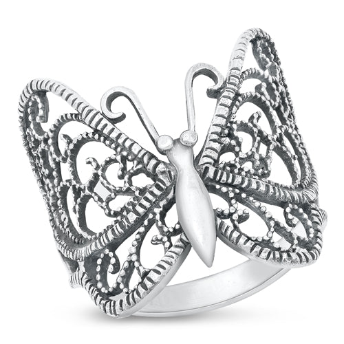 Lhr1450829 Sterling Silver Butterfly Ring