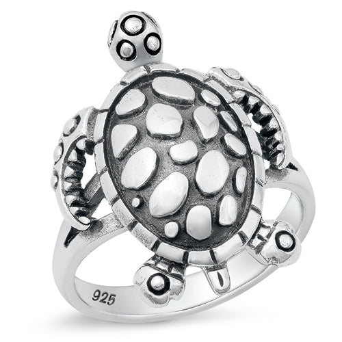 Lhr1450859 Sterling Silver Turtle Ring