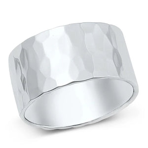 Lhr1451999 Sterling Silver Wide Hammered Band OUT OF STOCK!!!