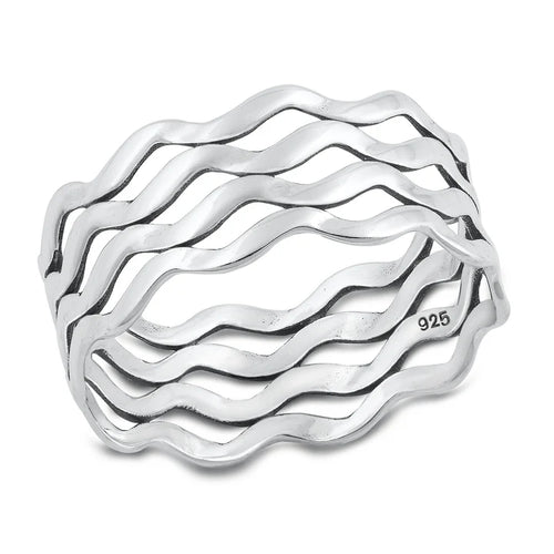 Lhr1454349 Sterling Silver Multi Band Ring