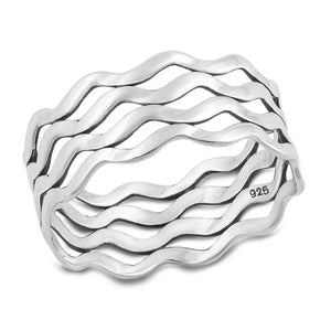 Lhr1454349 Sterling Silver Multi Band Ring
