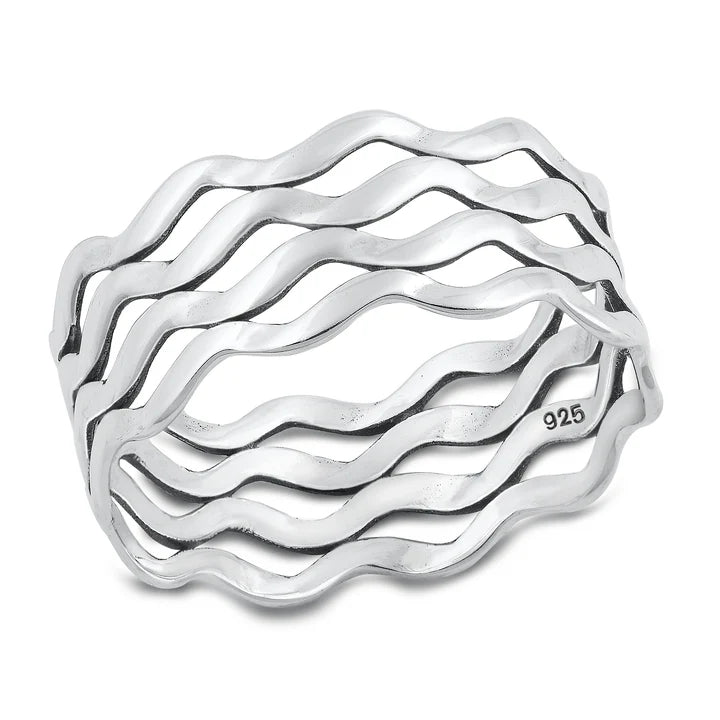 Lhr1454349 Sterling Silver Multi Band Ring