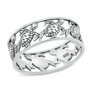 Lhr1455539 Sterling Silver Turtle Ring