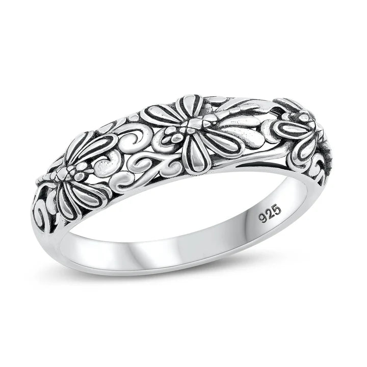 Lhr1455669 Sterling Silver Dragonfly Ring