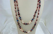 Load image into Gallery viewer, Lhnf203 Pink Pearl &amp; Pink Baroque Pearl Necklace &amp; Crystals