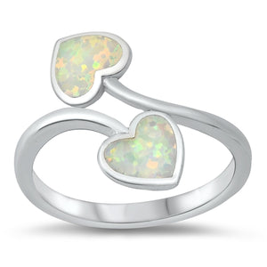 lhr01507799wo Sterling Silver Ring Lab Opal