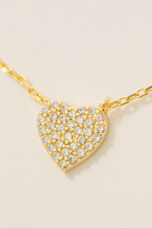 Lhn16949 Fashion Heart Cz Necklace