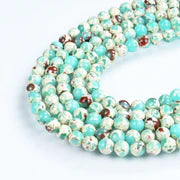 Load image into Gallery viewer, Lhe9866 Real Stone Hand Beaded Earring Red Jade Assorted Beads
