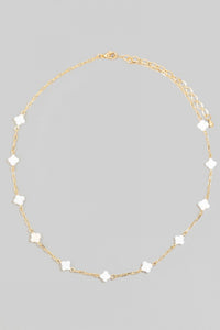 Lhn91941 Fashion Necklace White Clover