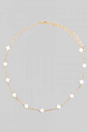 Lhn91941 Fashion Necklace White Clover