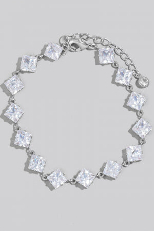 Lhb200579 Fashion Bracelet Diamond Shape Rhinestones