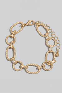 Lhb92039 Fashion Link Rhinestone Bracelet Gold/Silver