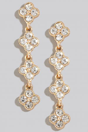 lhe208679 Fashion Clover Cz Earring