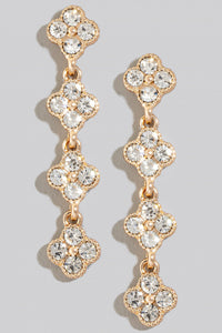 lhe208679 Fashion Clover Cz Earring