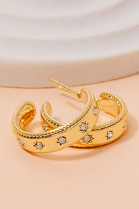 Lhe21119 Fashion Hoop Gold Dipped Earring
