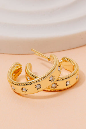Lhe21119 Fashion Hoop Gold Dipped Earring