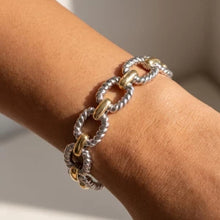 Load image into Gallery viewer, Lhr21479 Fashion Link Two Tone Bracelet