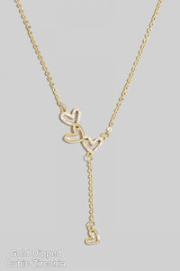 Lhn21869 Fashion Gold Dipped Heart Necklace