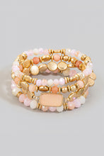 Load image into Gallery viewer, Lhn92501 Fashion Multi Beaded Bracelet Mint &amp; Turquoise &amp; Pink