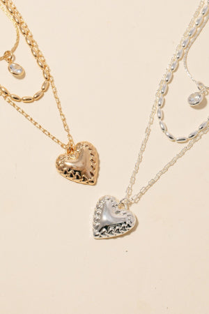 Lhn2699 Fashion Necklace Heart & Gem Necklace