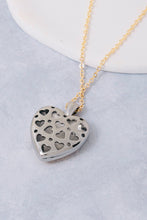 Load image into Gallery viewer, Lhn27559 Fashion Heart Necklace Two Tone