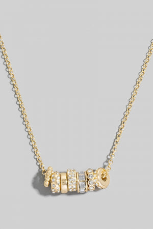 Lhn29919 Fashion Necklace Rings Silver & Gold Rhinestones