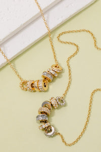 Lhn29919 Fashion Necklace Rings Silver & Gold Rhinestones