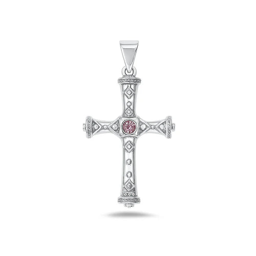 Lhp3100349 Sterling Silver Cross + Chain